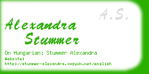 alexandra stummer business card